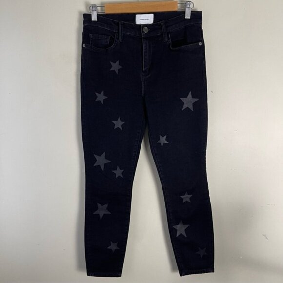 CURRENT/ELLIOTT High Waist Stiletto Vineland Star Black Skinny Jeans Size 28 - Picture 4 of 14